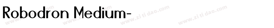 Robodron Medium字体转换